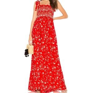 Free People Color My World Jumpsuit Red